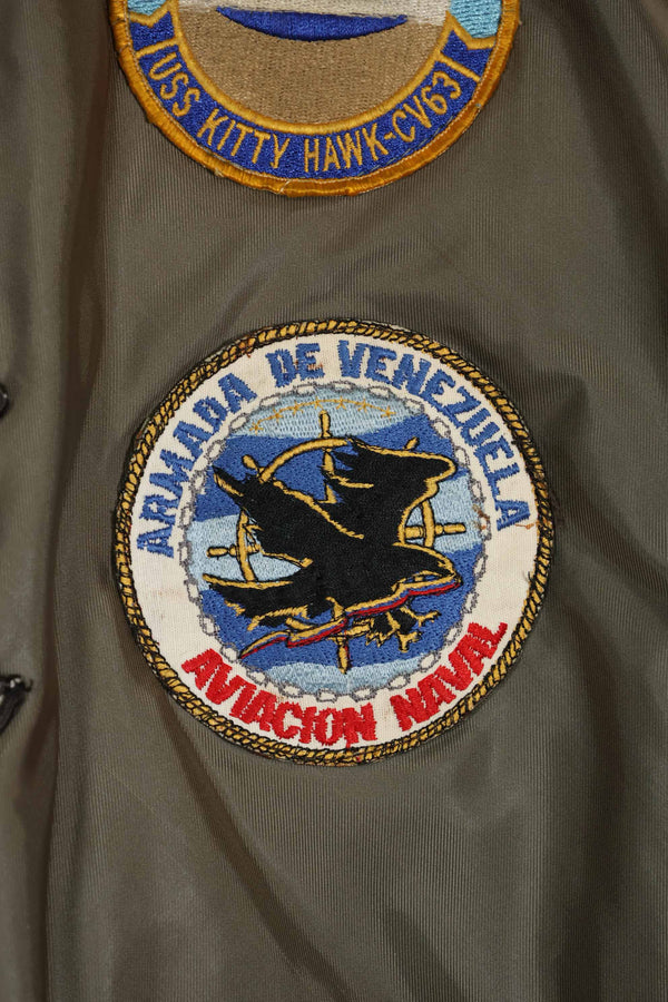 1988 US Navy CWU-45P USS HANCOCK CVA 19 VP-69 XL size flight jacket used