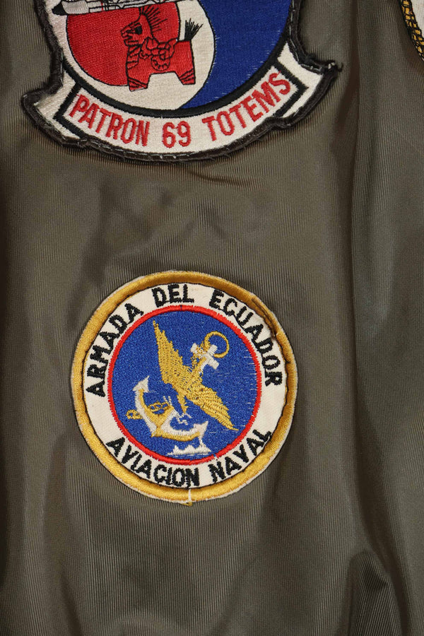 1988 US Navy CWU-45P USS HANCOCK CVA 19 VP-69 XL size flight jacket used