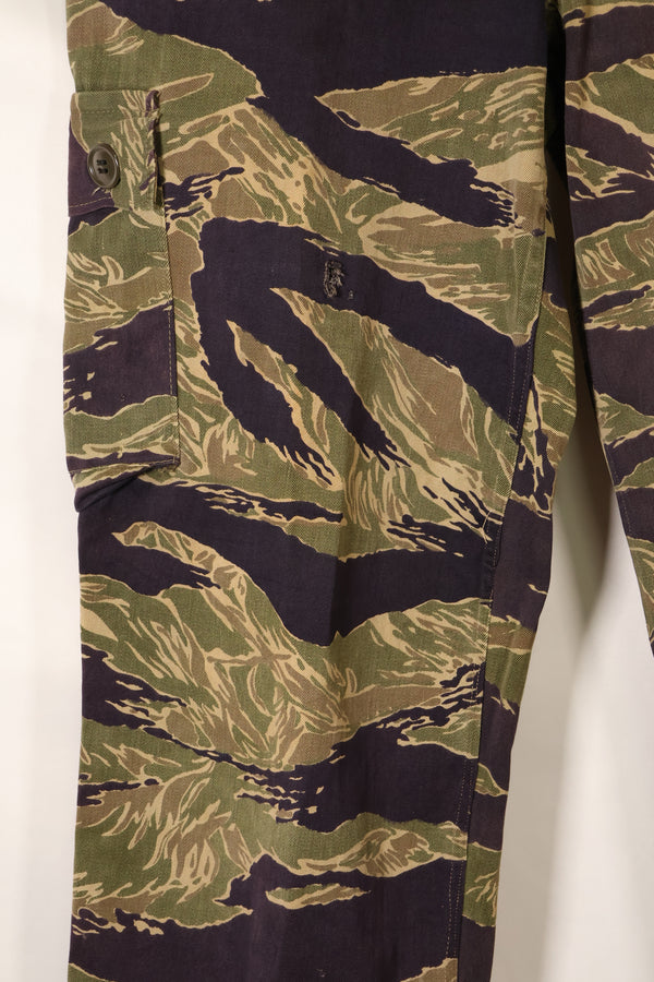 Mid-1960s Okinawa Tiger US-cut tiger-striped pants, minimal fading, used