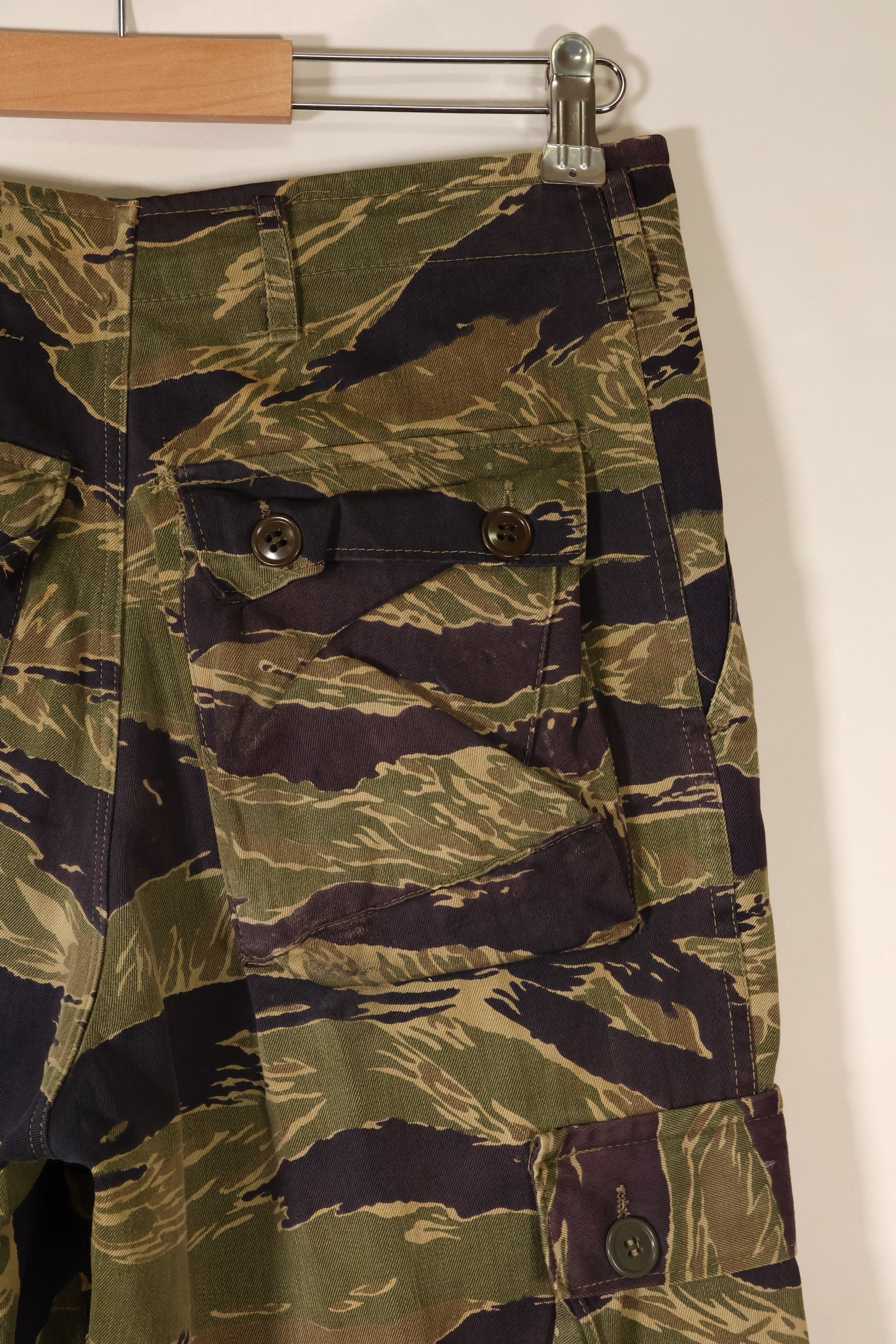 Mid-1960s Okinawa Tiger US-cut tiger-striped pants, minimal fading, used