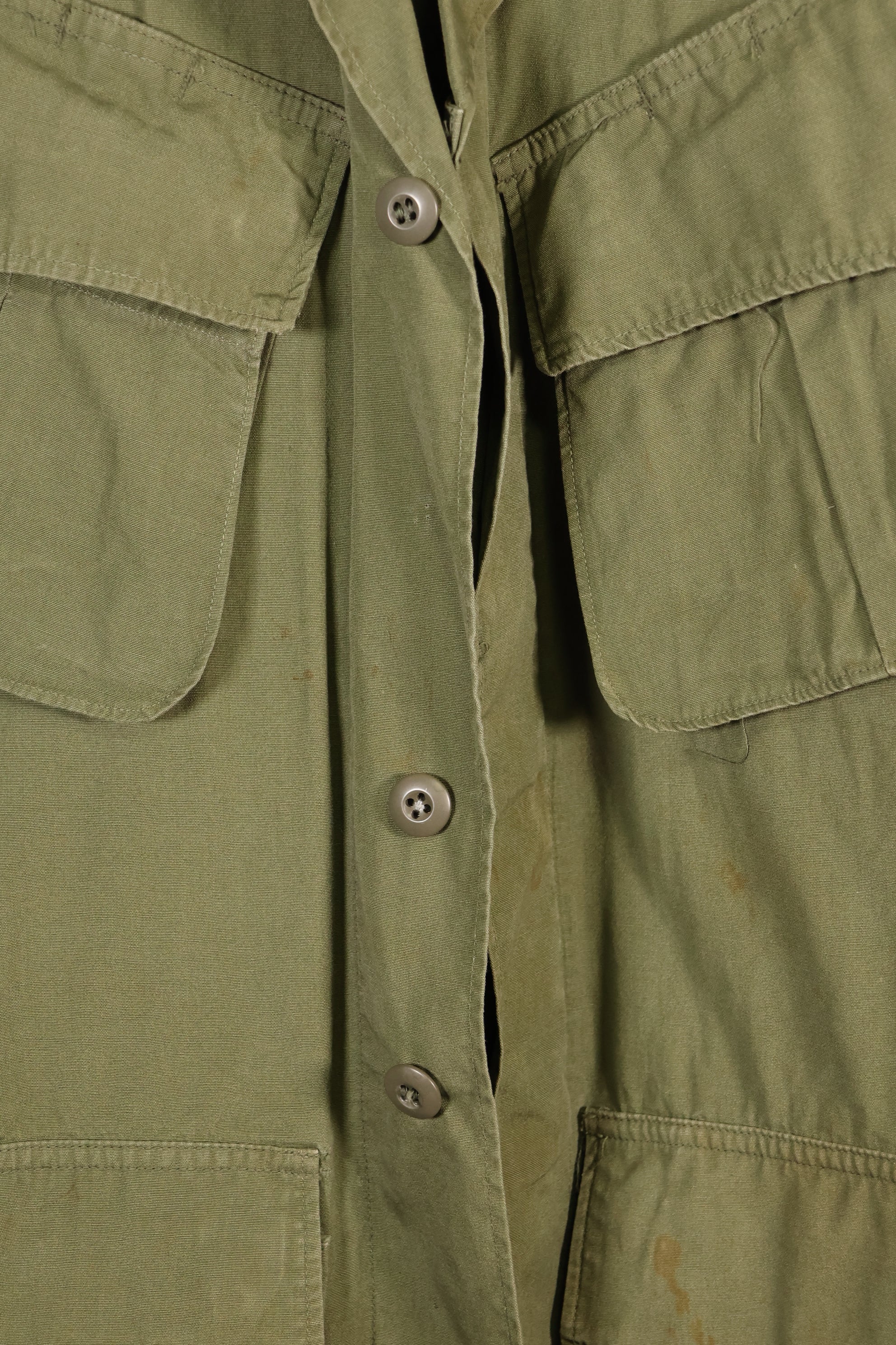 1966–67 Contract X-S-R Non-Ripstop 3rd Model Jungle Fatigue Jacket—Rare Item—Used