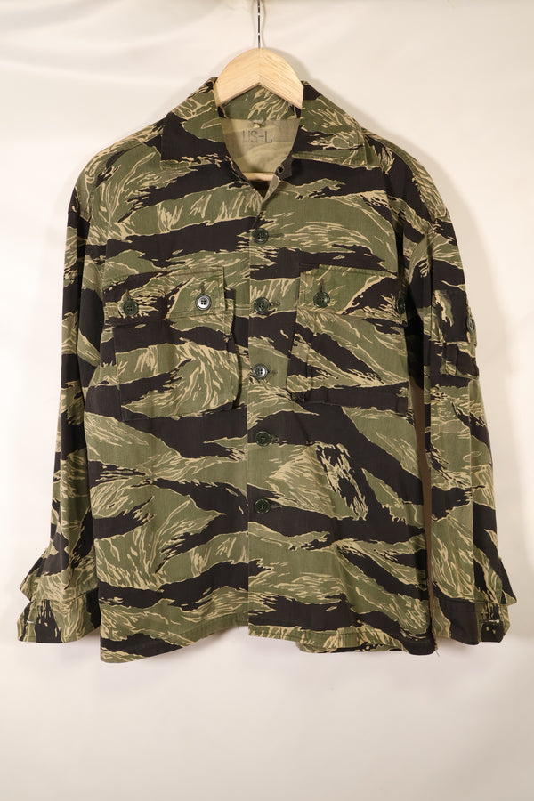 1960年代中頃　US-L　沖縄タイガーパターン　タイガーストライプ USカットシャツ　中古品