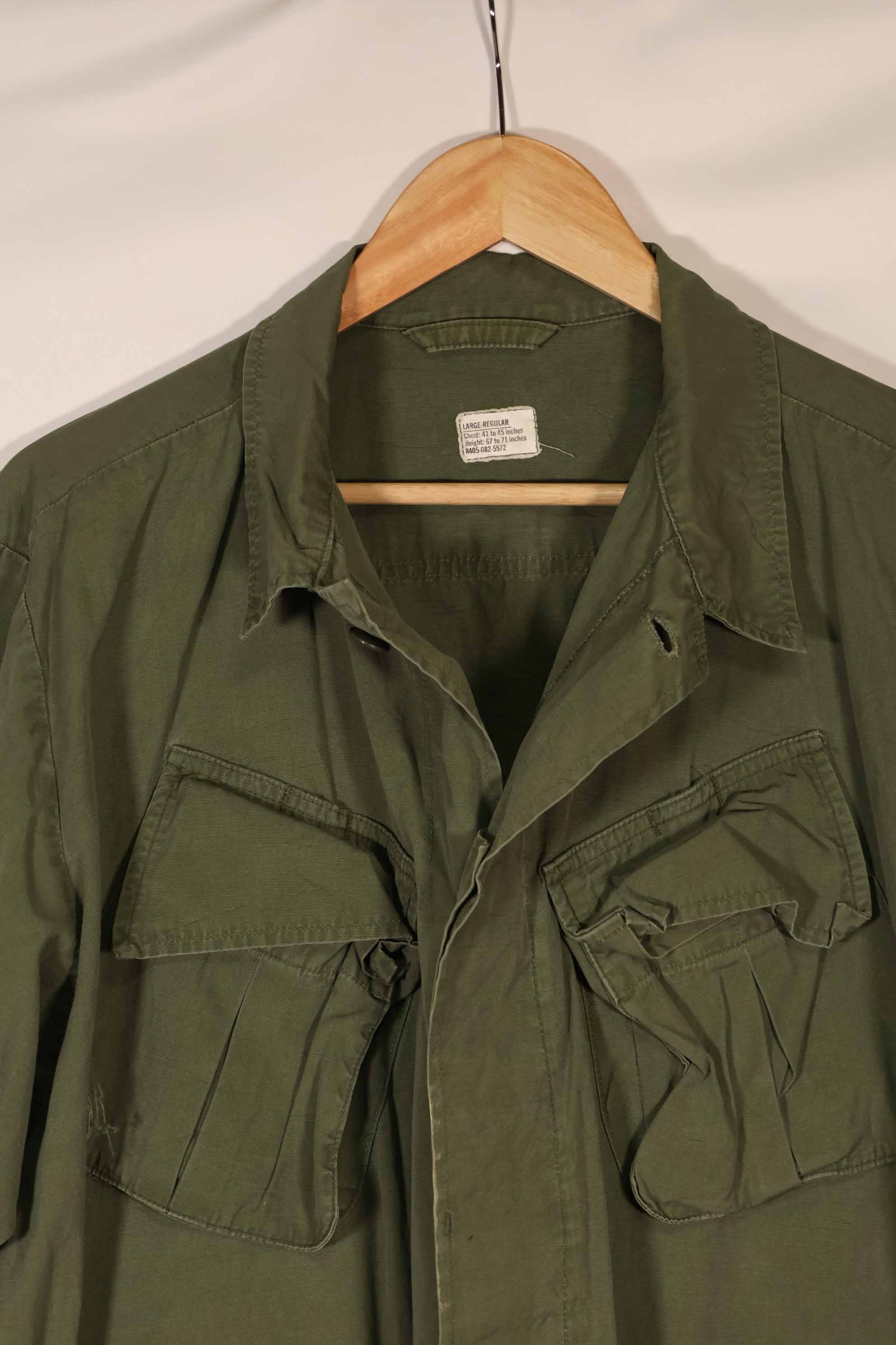 Real 1967 3rd Model Jungle Fatigue Jacket, L-R, large, used.