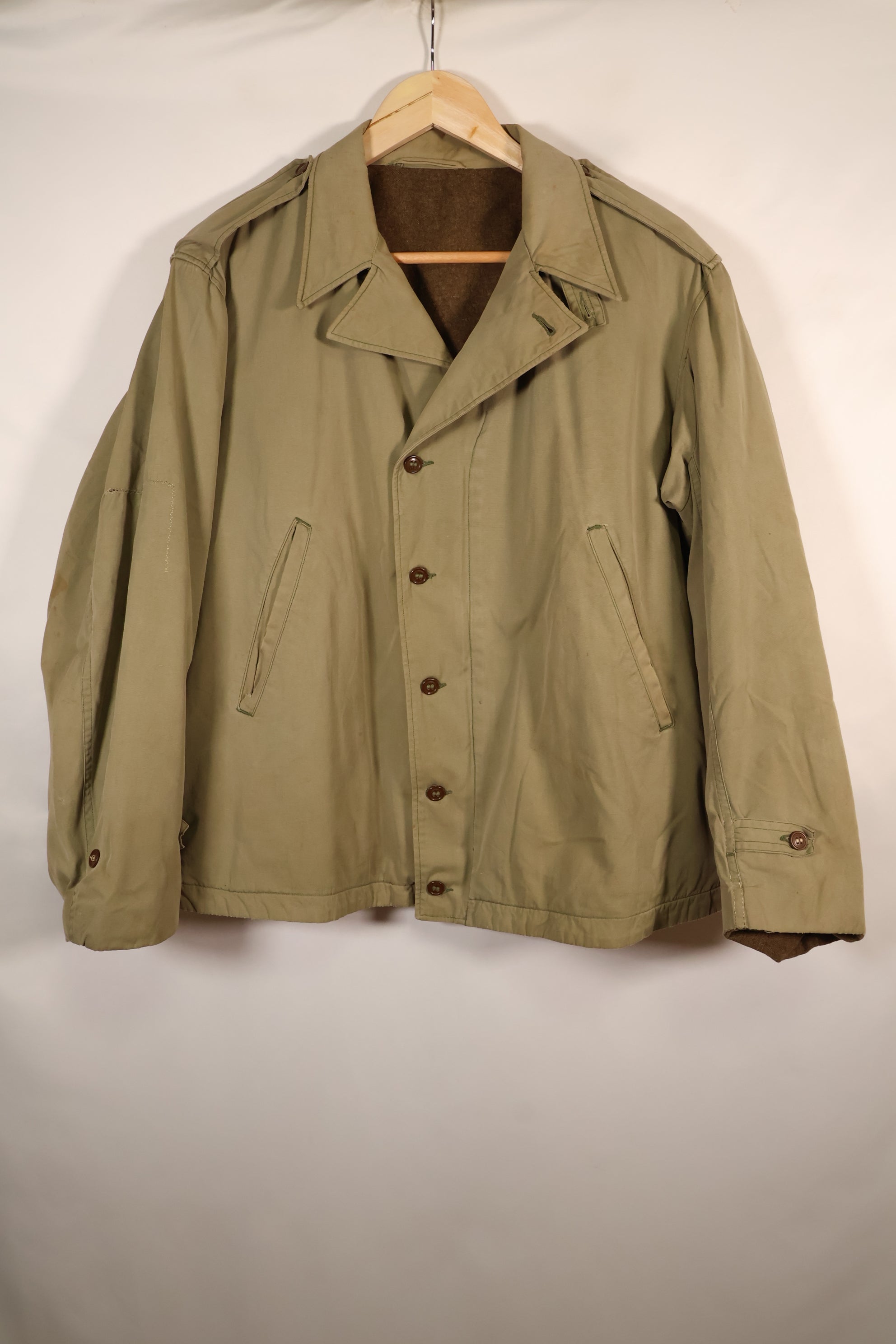 Early 1940s, around 42 to 44 U.S. Army M-1941 Field Jacket, Wool Lining, Used