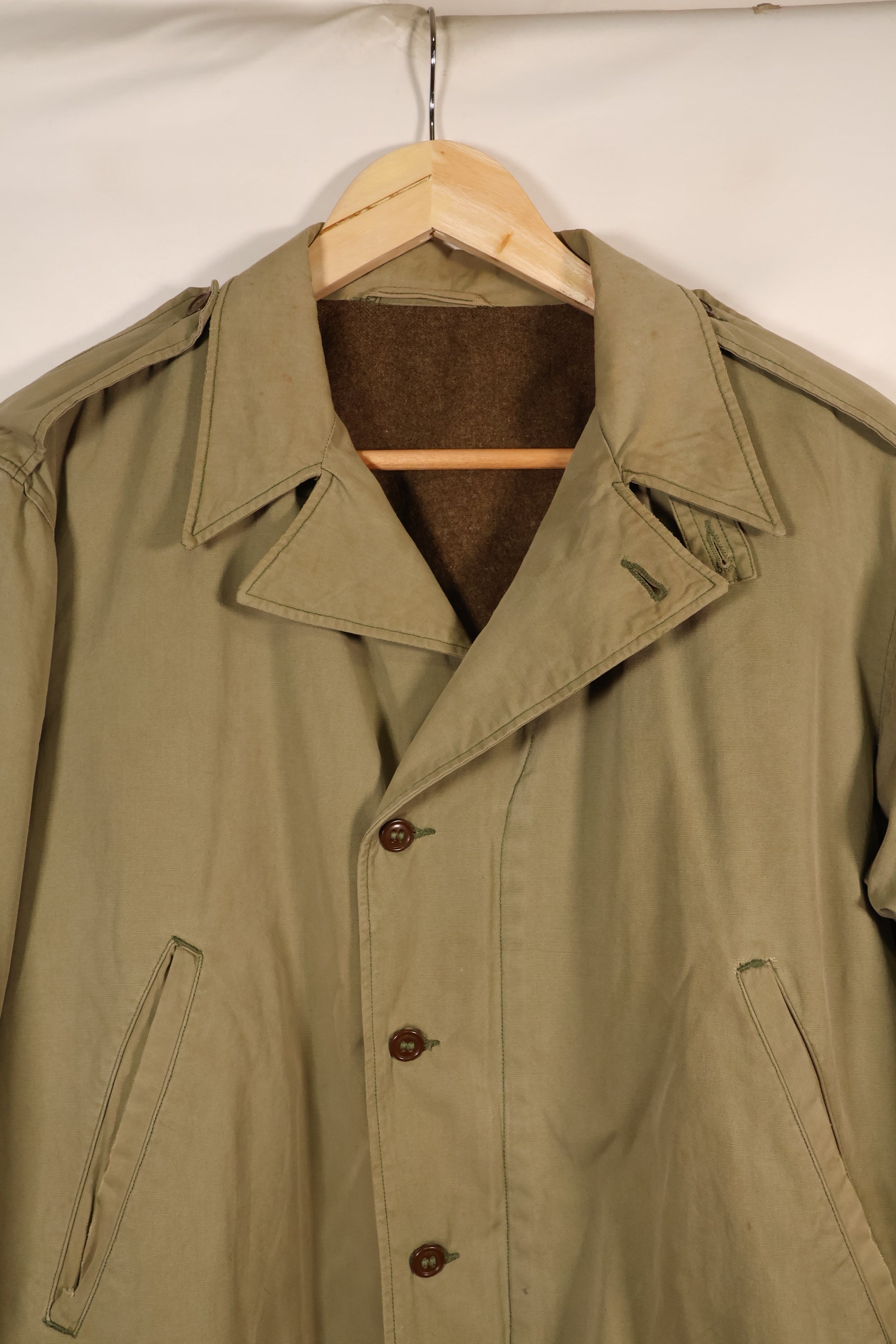 Early 1940s, around 42 to 44 U.S. Army M-1941 Field Jacket, Wool Lining, Used