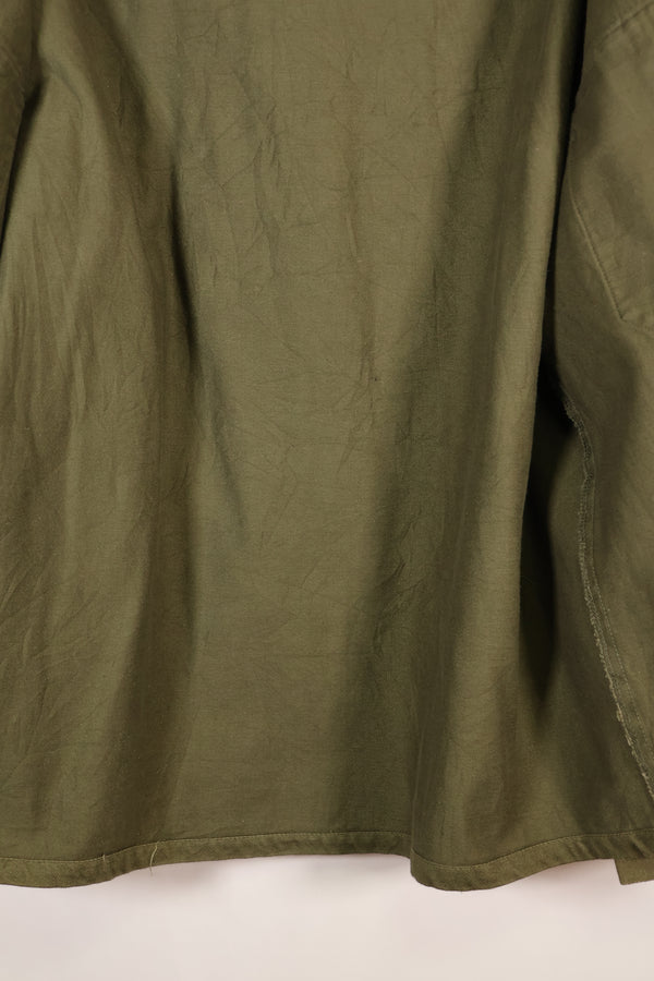 1960s, Estimated Size: MEDIUM, OG-107, Utility Shirt, Rare Cut, Retrofitted Patch, Used