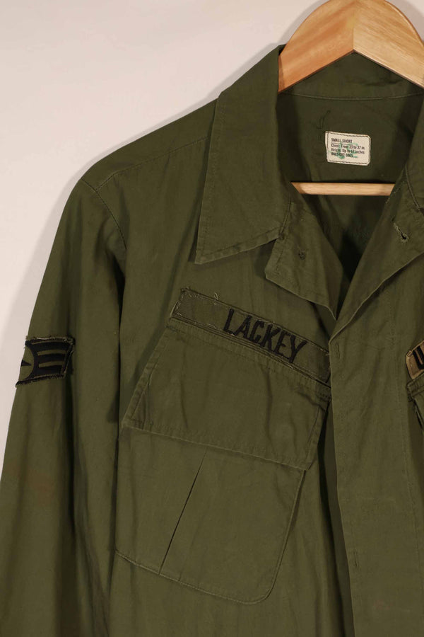 Real 1969 3rd Model Jungle Fatigue Jacket with USAF patch, used.