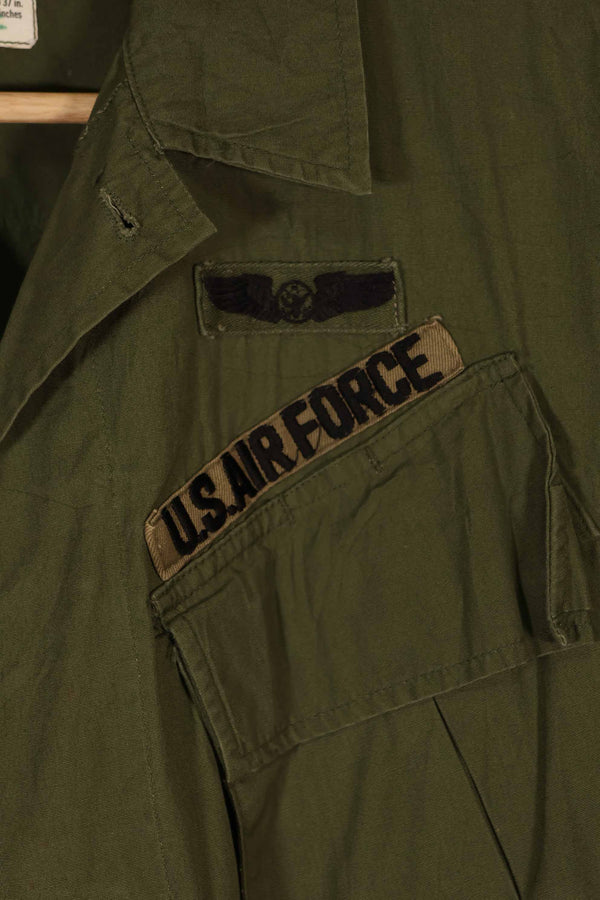 Real 1969 3rd Model Jungle Fatigue Jacket with USAF patch, used.