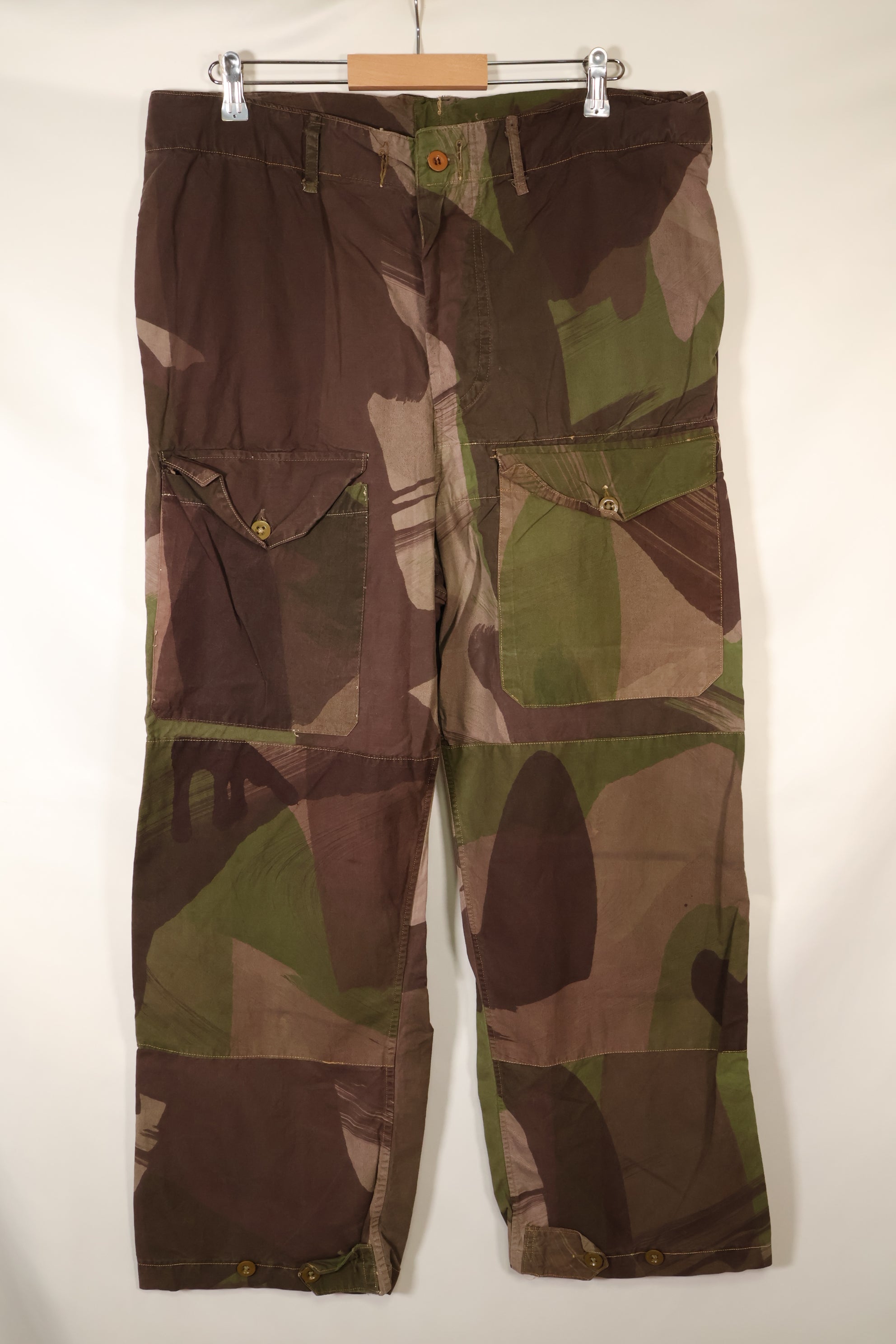 1940s, WWII, British SAS, Windproof Camouflage, Camouflage Pants, Customized, Used