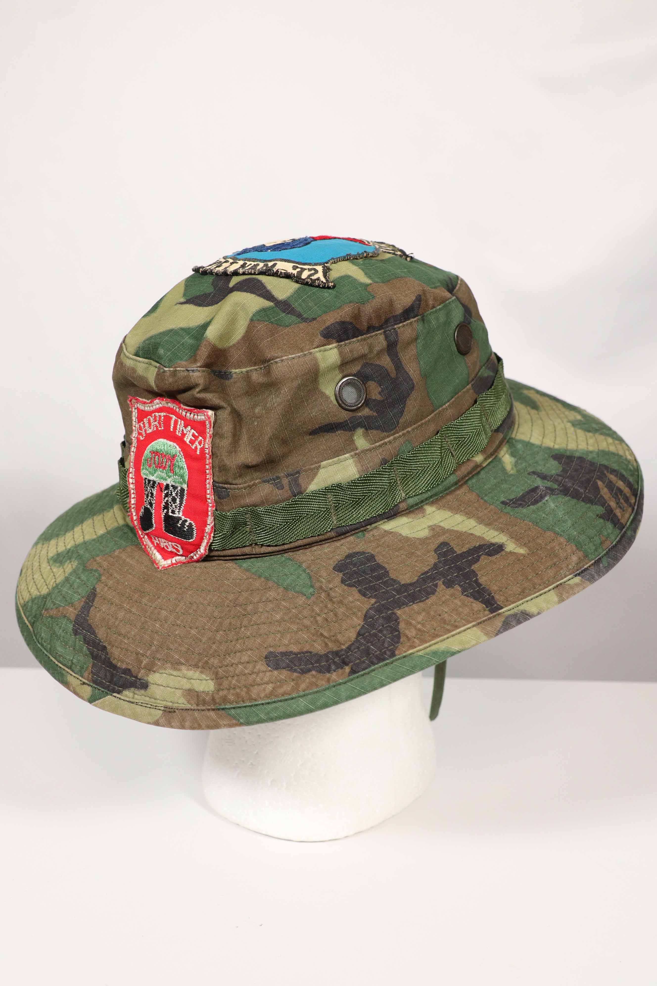 Real ERDL Government Issue Boonei Hat US Army K-9 Military Dog with Locally Made Patch & Embroidery