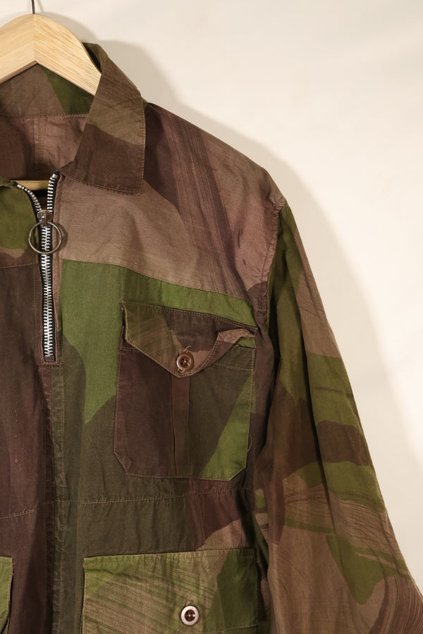 1940s, WWII, British Army, Windproof Camouflage Smock, Modified, Indochina War Replica, Post-war modifications, Used