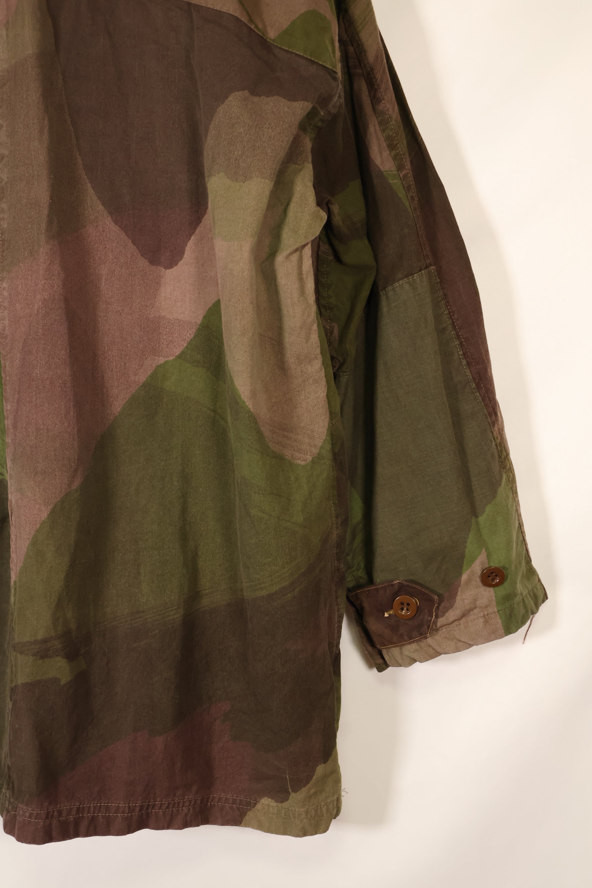 1940s, WWII, British Army, Windproof Camouflage Smock, Modified, Indochina War Replica, Post-war modifications, Used