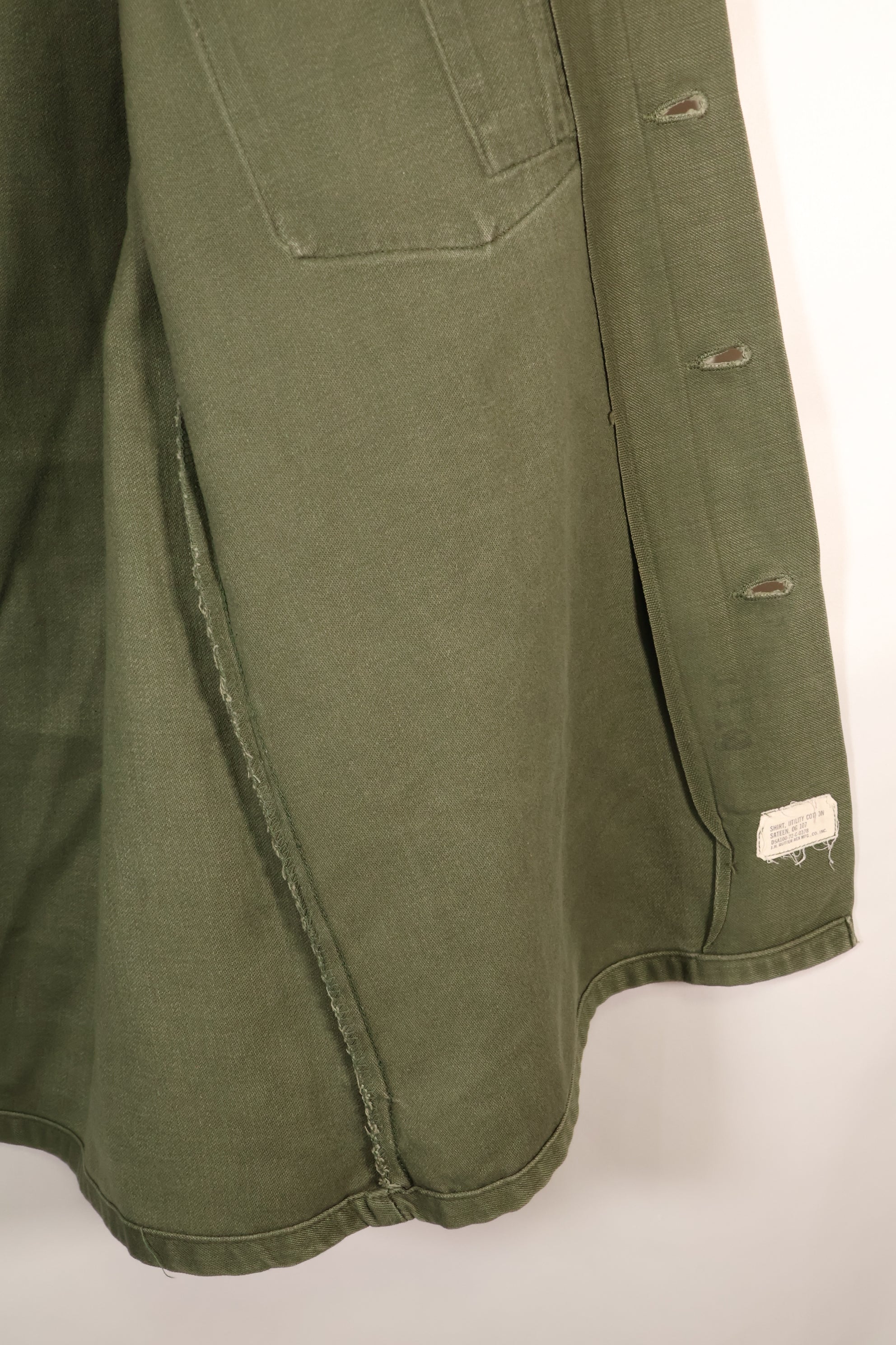 1972 Contract, 15 1/2 x 33, OG-107, Utility Shirt, With Patch, Used
