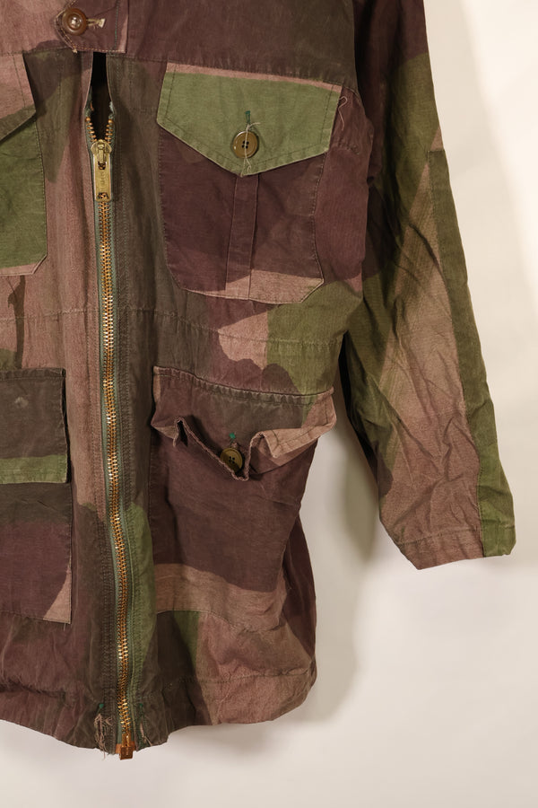 1940s, WWII, British Army, Windproof Camouflage Smock, Modified, Indochina War Replica, Post-war modifications, Used