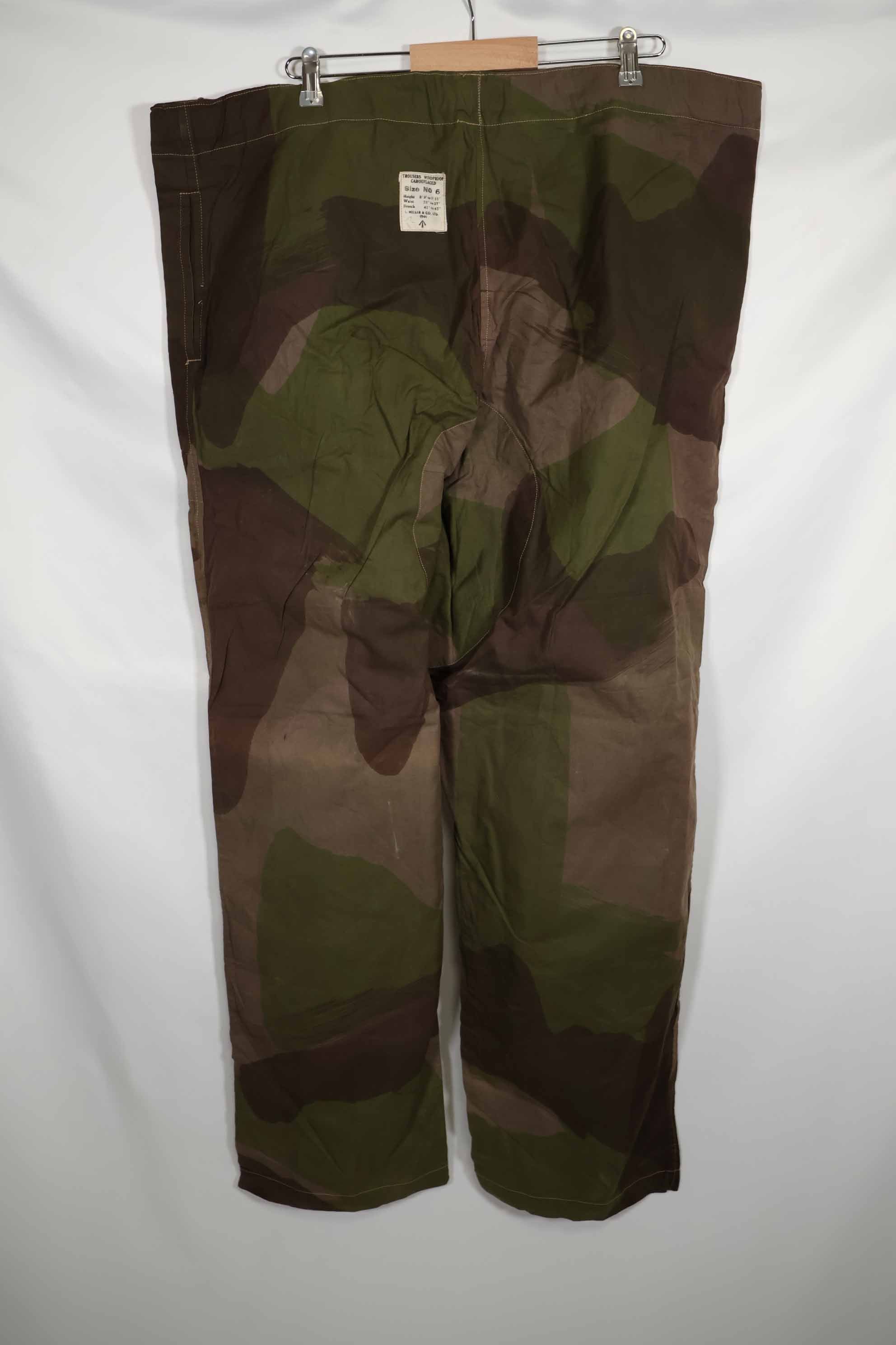 1944 British Army SAS Trousers WINDPROOF camouflage pants size No. 6 in good condition