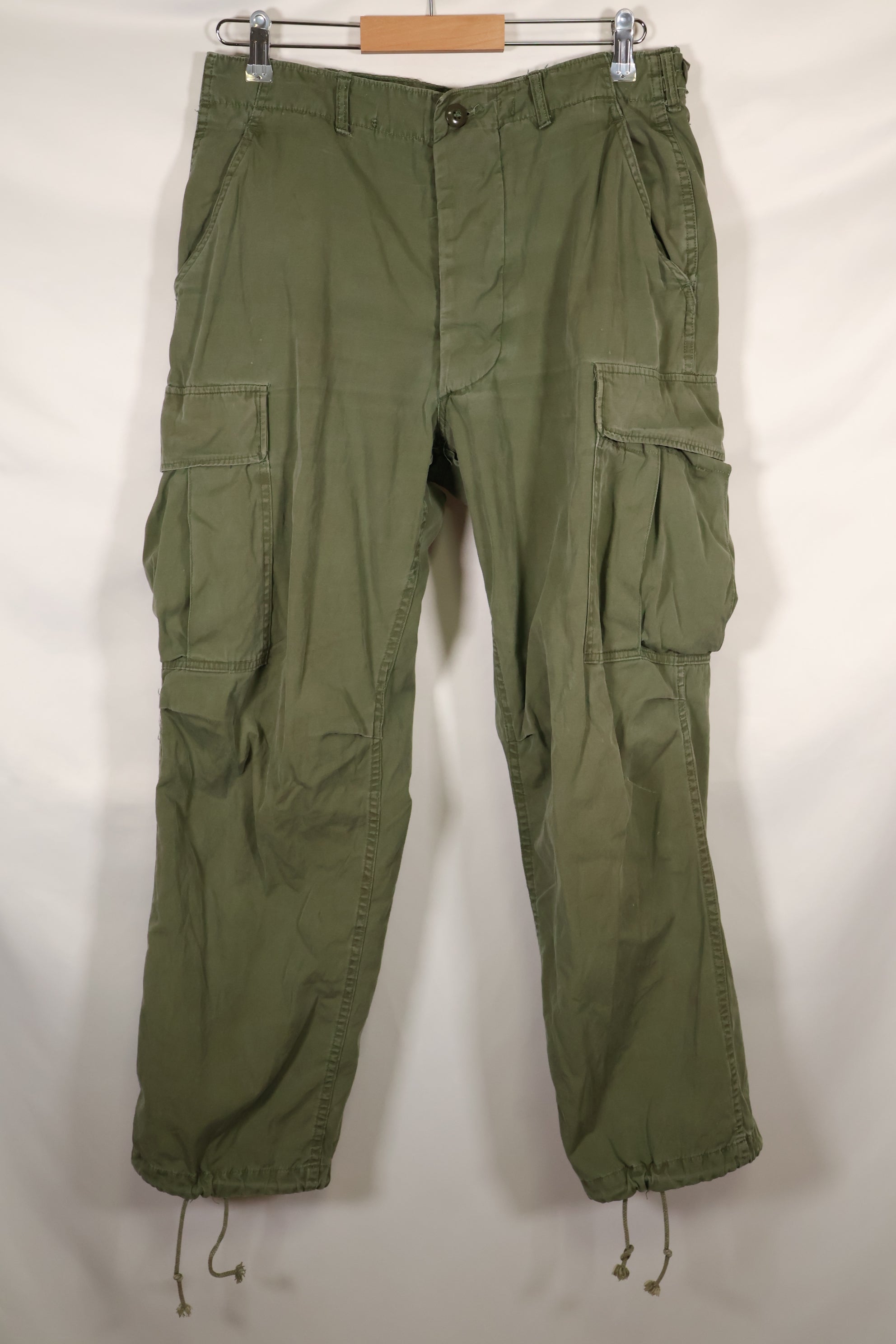 Mid-1960s MEDIUM-SHORT 2nd Model Jungle Fatigue Pants, used.