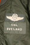 1970 Contract MEDIUM USAF L-2B Flight Jacket, Light Zone, Worn by Bill Eveland, Good Condition