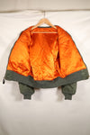 1970 Contract MEDIUM USAF L-2B Flight Jacket, Light Zone, Worn by Bill Eveland, Good Condition