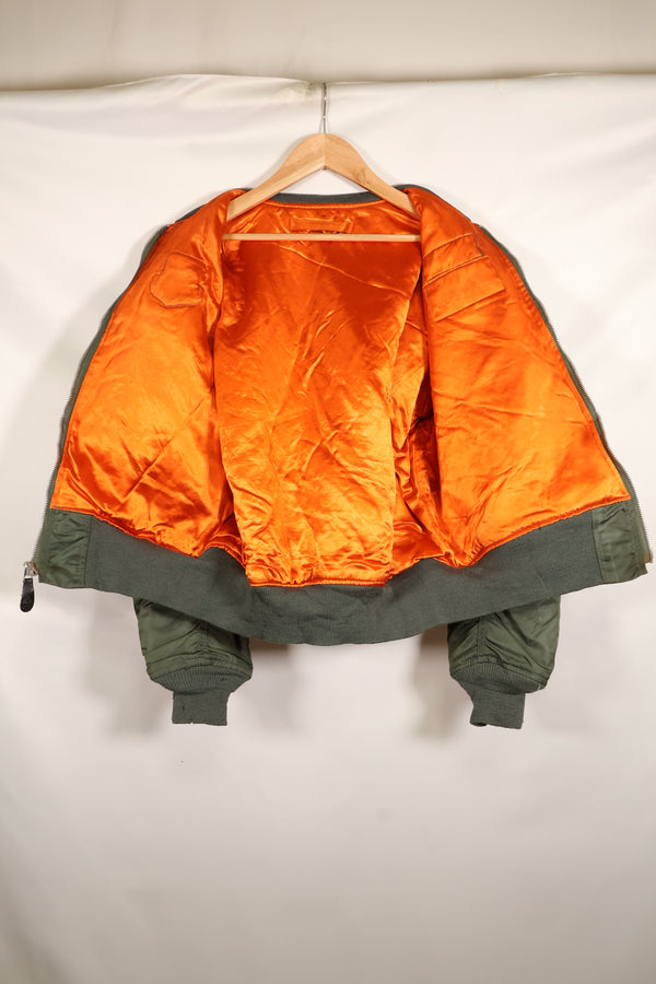 1970 Contract MEDIUM USAF L-2B Flight Jacket, Light Zone, Worn by Bill Eveland, Good Condition