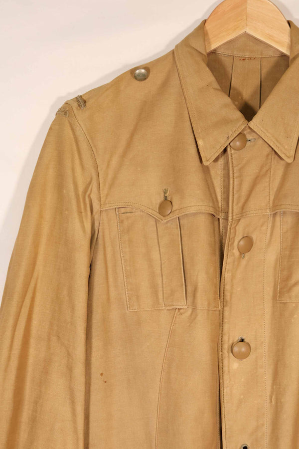 Real 1940s German Army Safariana Jacket with missing buttons, used.