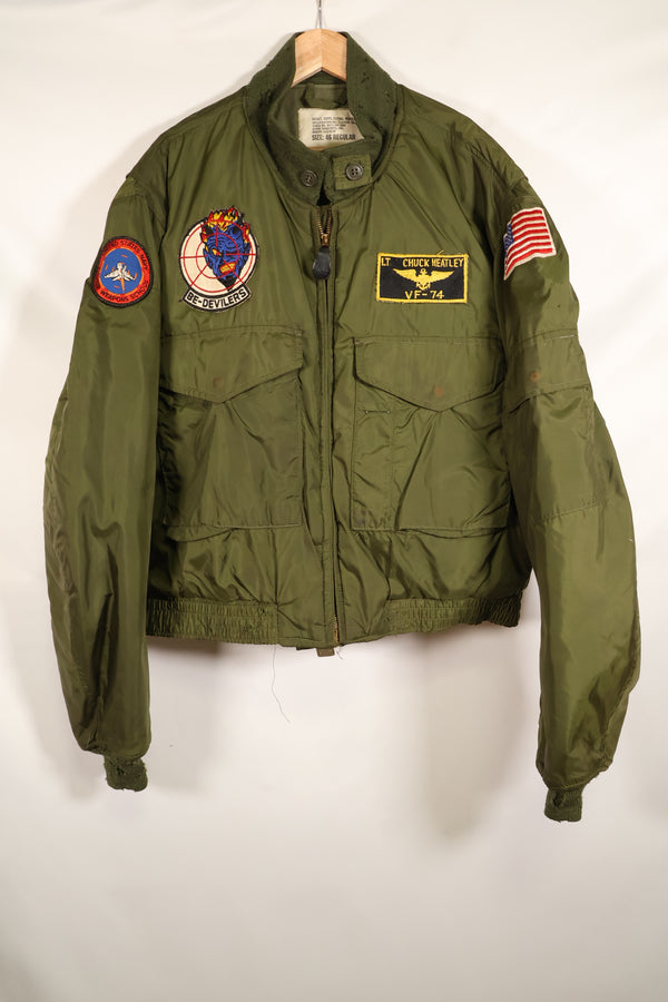 1974年契約　46R　アメリカ海軍　G-8 WEP ジャケット　TOP GUN　インストラクタージャケット　中古品
