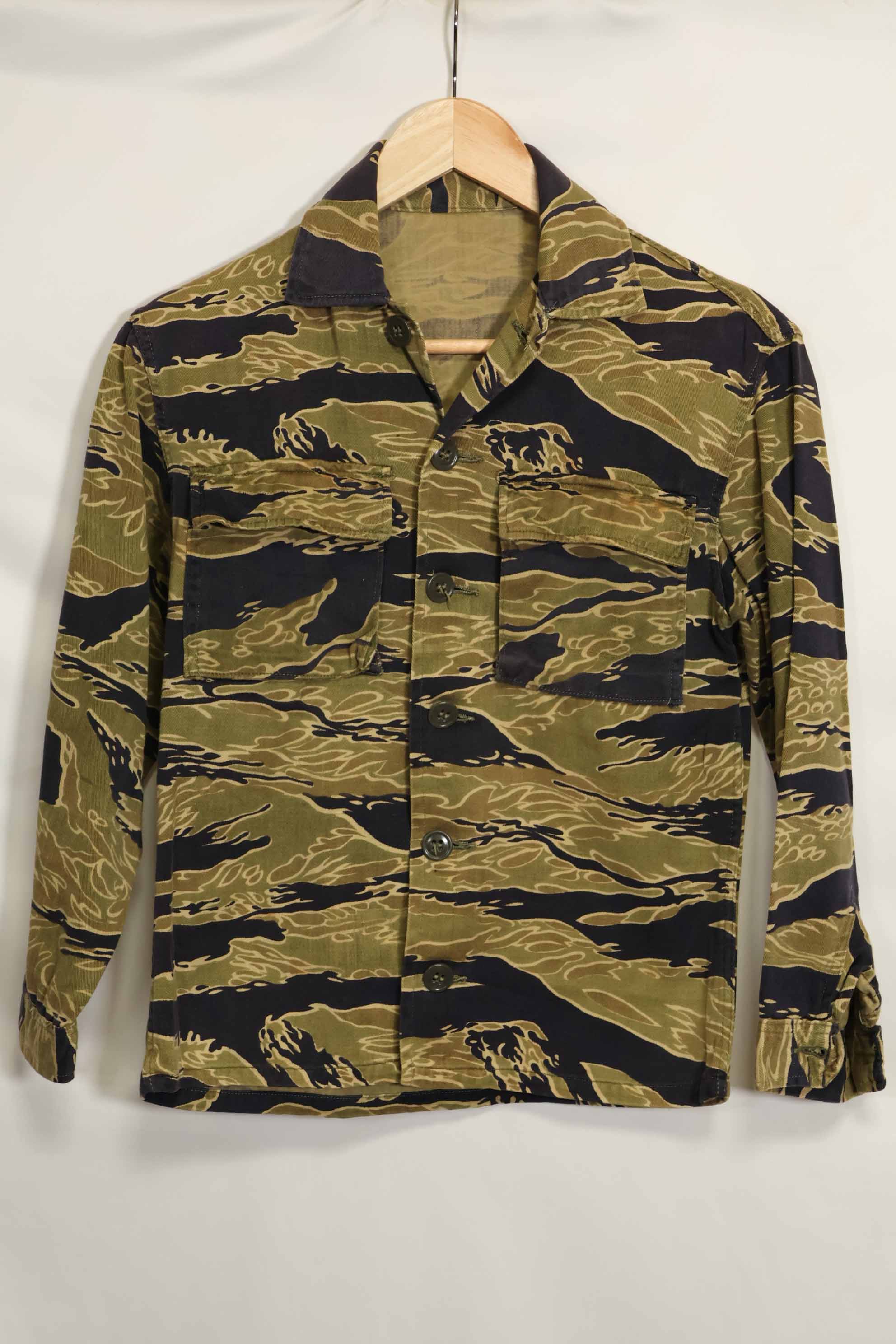 1960s Gold Tiger Tiger Stripe shirt Asian cut, no stamp, good used condition
