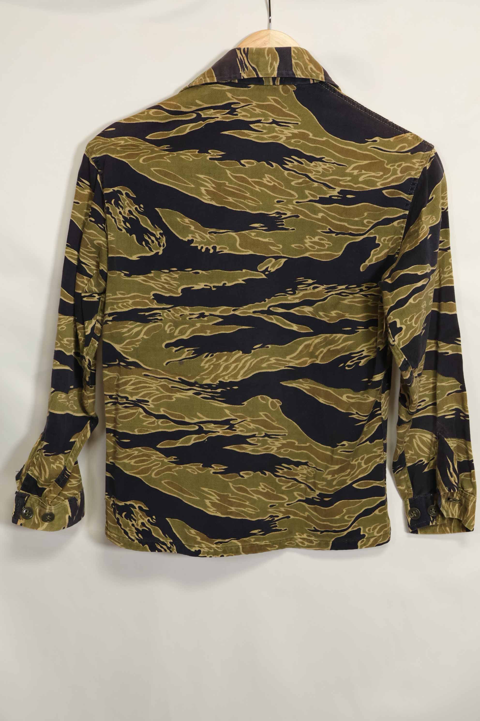1960s Gold Tiger Tiger Stripe shirt Asian cut, no stamp, good used condition