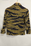 1960s Gold Tiger Tiger Stripe shirt Asian cut, no stamp, good used condition