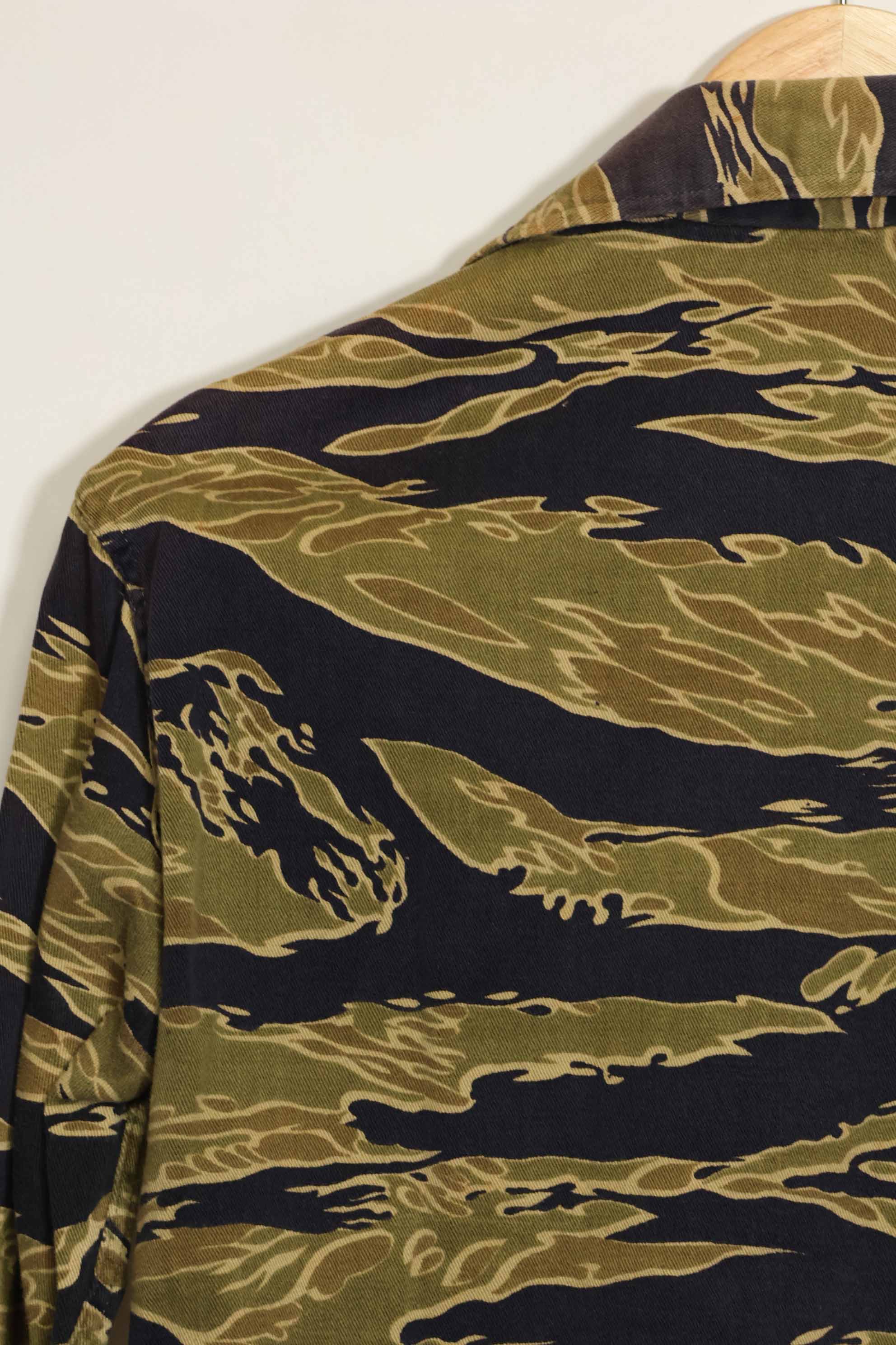 1960s Gold Tiger Tiger Stripe shirt Asian cut, no stamp, good used condition