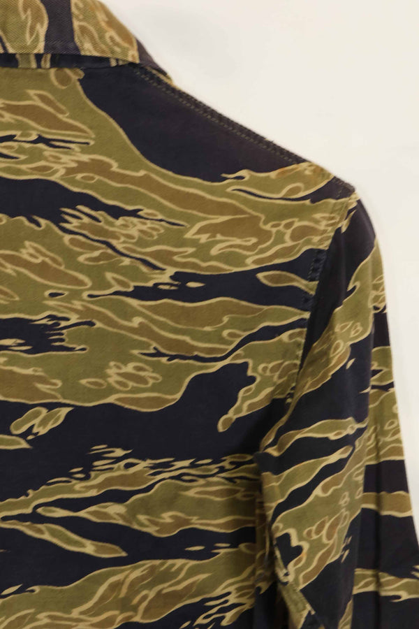 1960s Gold Tiger Tiger Stripe shirt Asian cut, no stamp, good used condition