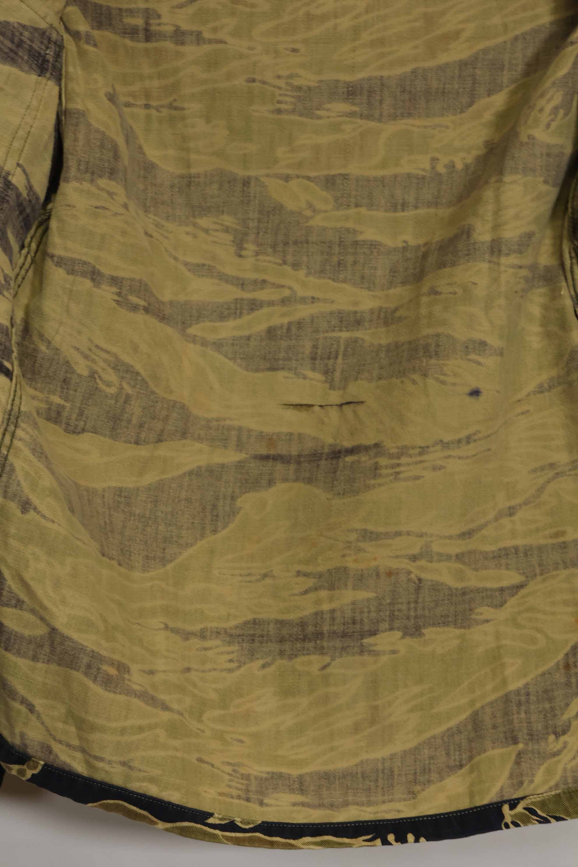 1960s Gold Tiger Tiger Stripe shirt Asian cut, no stamp, good used condition