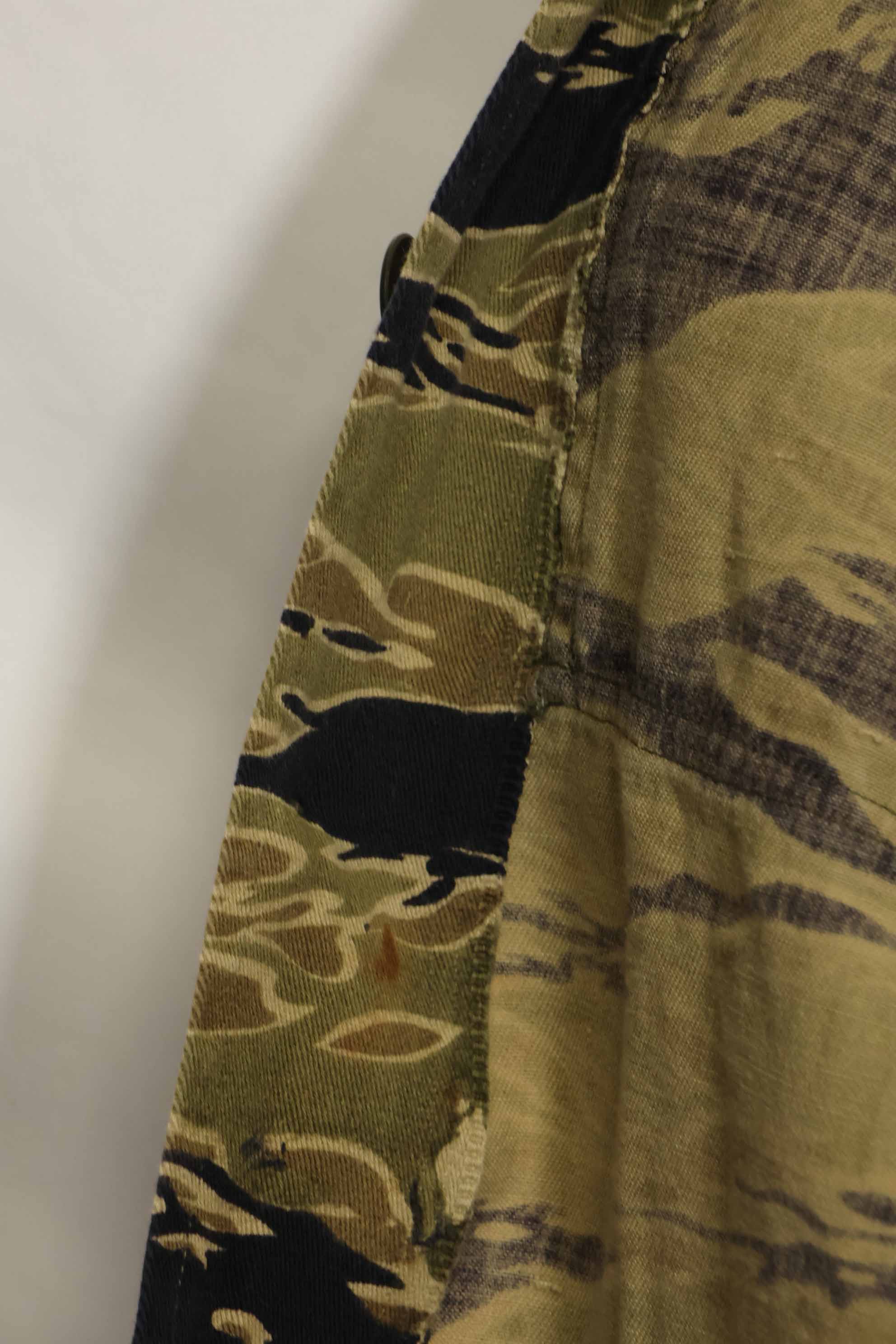 1960s Gold Tiger Tiger Stripe shirt Asian cut, no stamp, good used condition