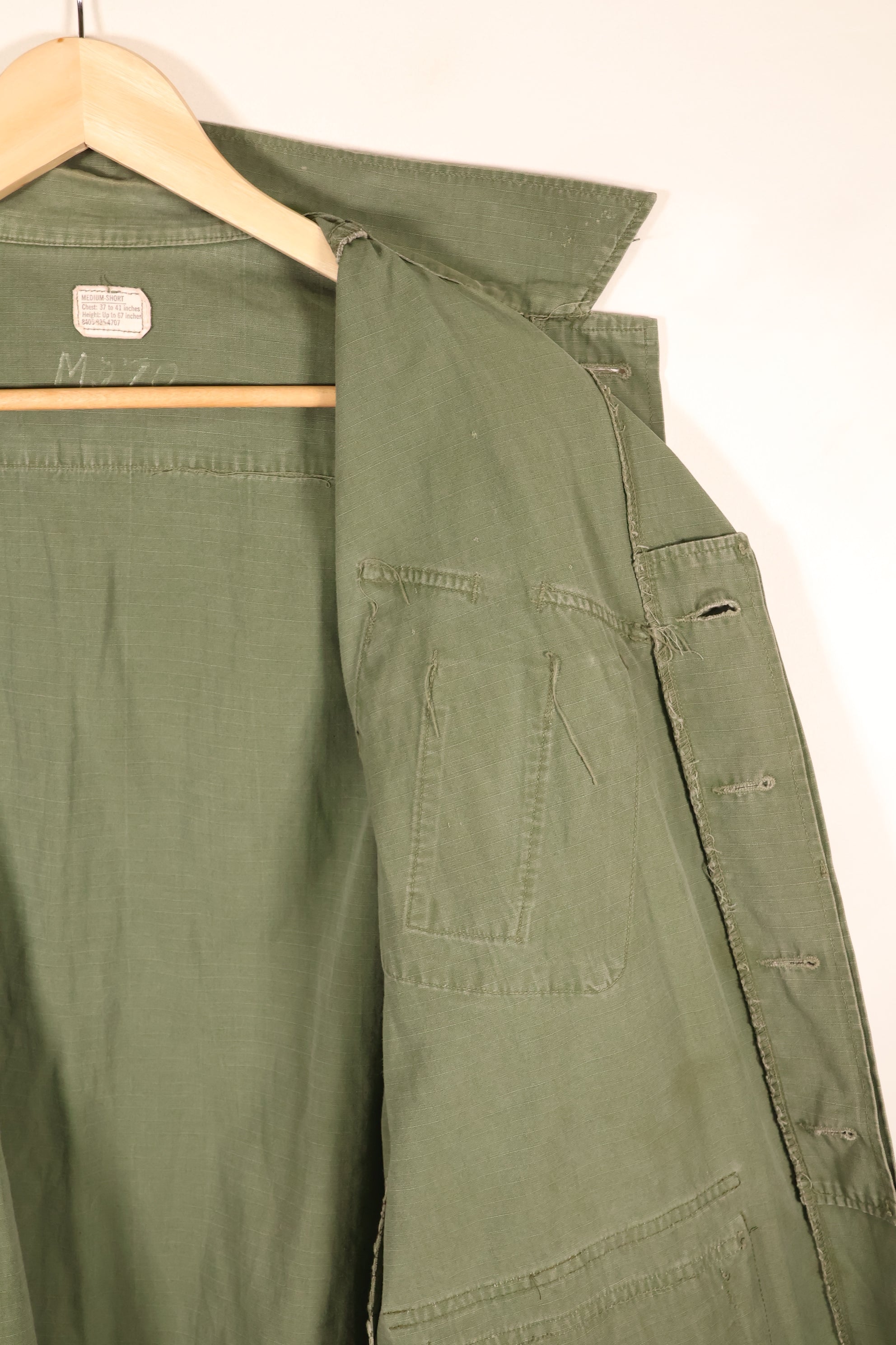 1969 Contract M-S 4th Model Jungle Fatigue Jacket—Faded—Used