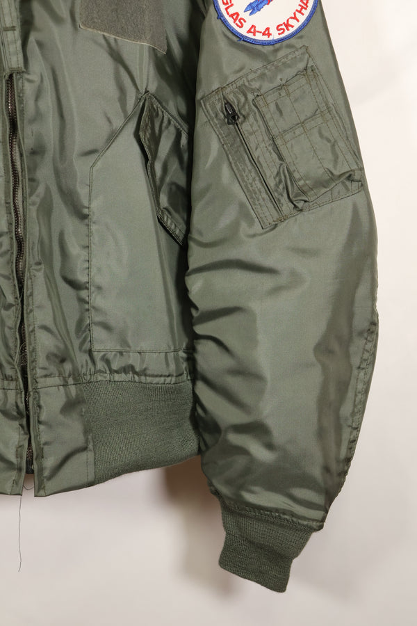 1981 Contract, LARGE, U.S. Navy, CWU-36P Flight Jacket, With Patches, Like-New Condition