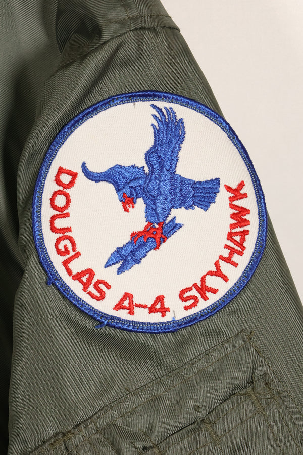 1981 Contract, LARGE, U.S. Navy, CWU-36P Flight Jacket, With Patches, Like-New Condition