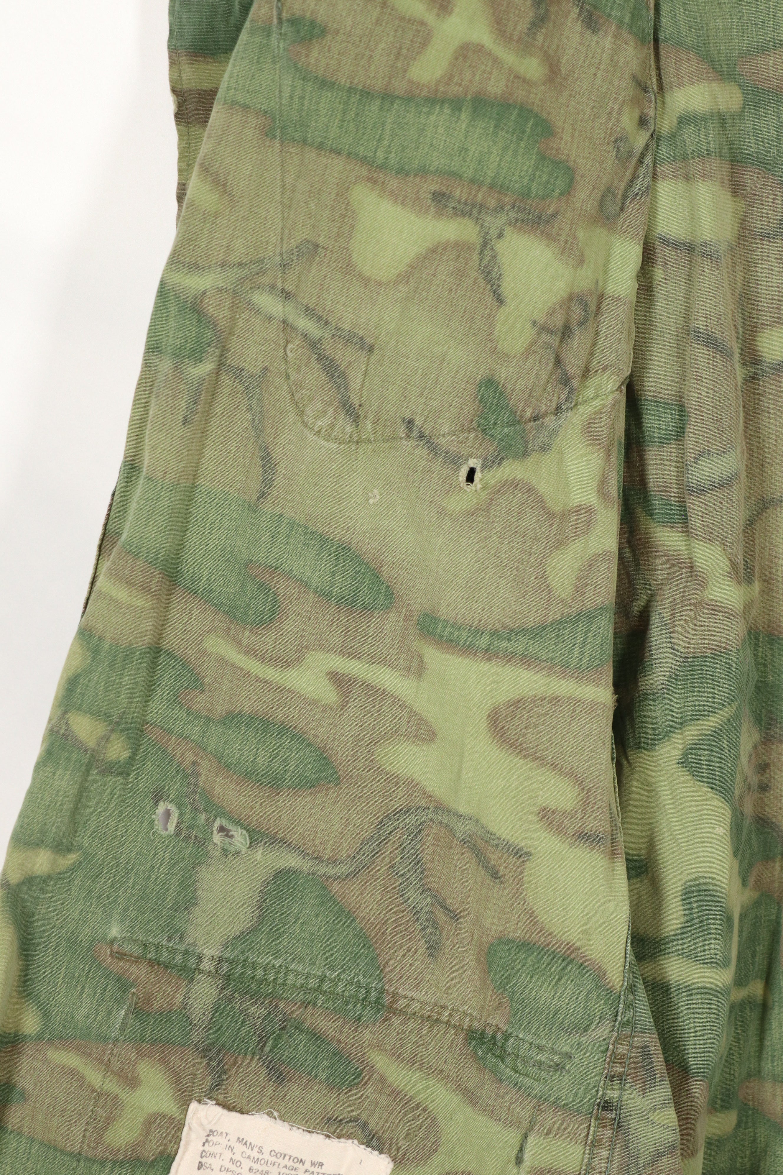 Real ERDL non ripstop jungle fatigues jacket, used, scratches, etc. A