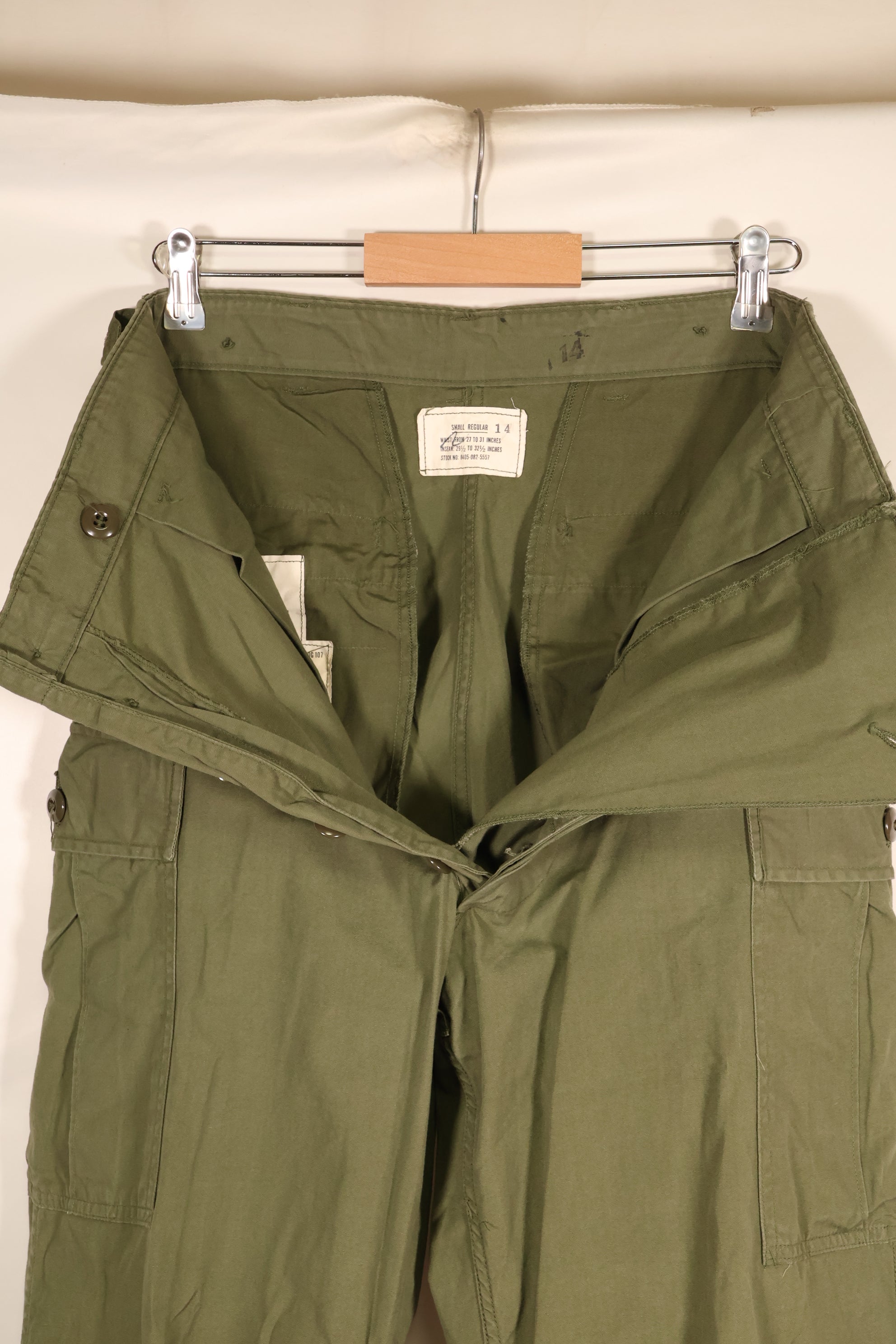1964 Contract, S-R, U.S. Army, 1st Model Jungle Fatigue Pants, Good Condition, Used