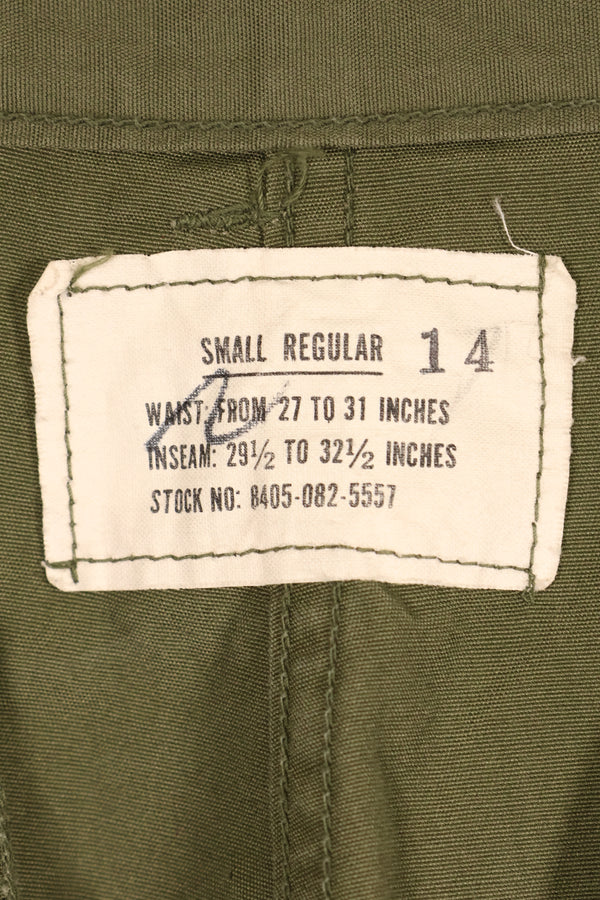 1964 Contract, S-R, U.S. Army, 1st Model Jungle Fatigue Pants, Good Condition, Used