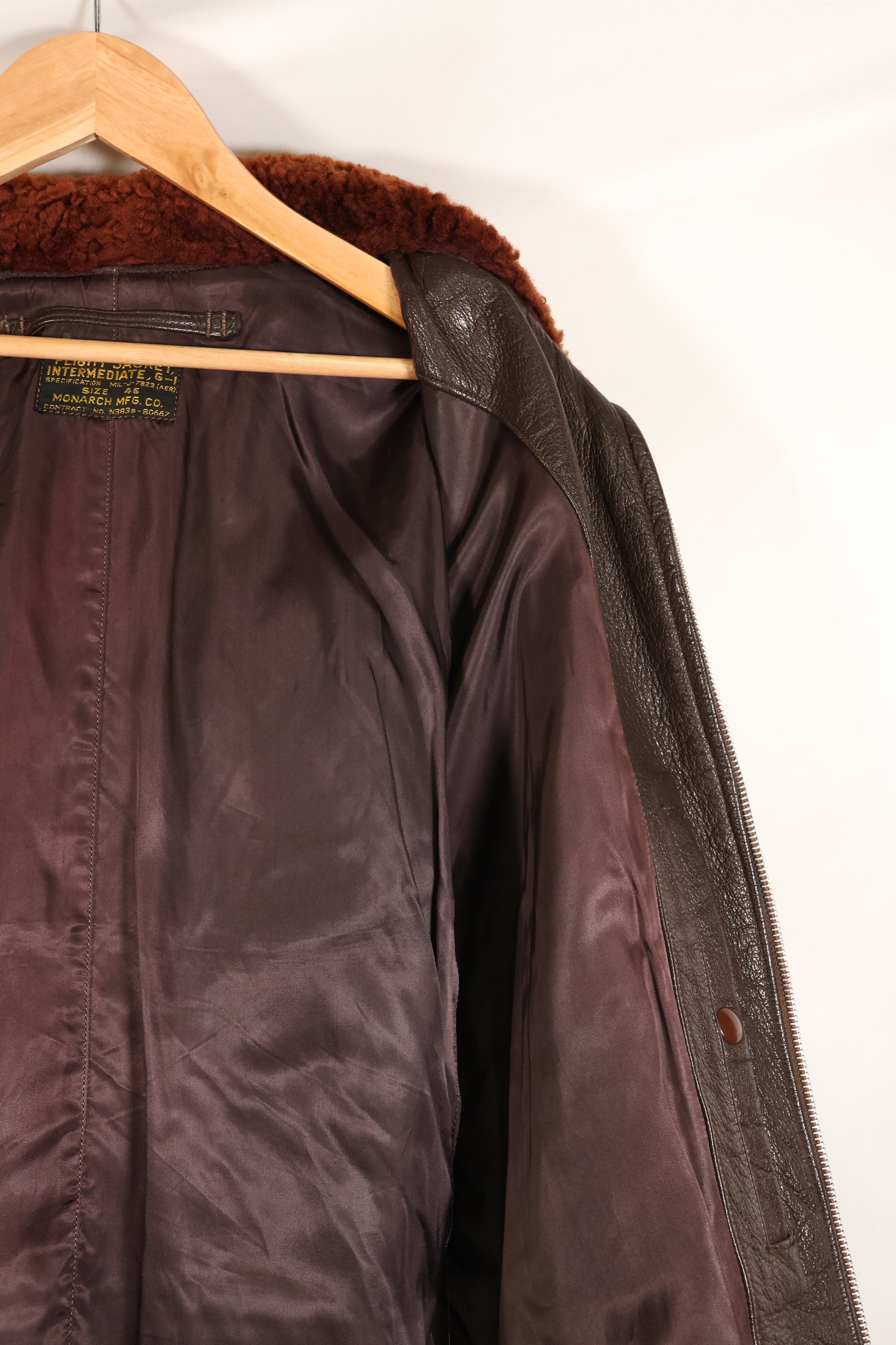 1950s Lot, Size 46, J-7823, U.S. Navy G-1 Flight Jacket, Early Production, Used