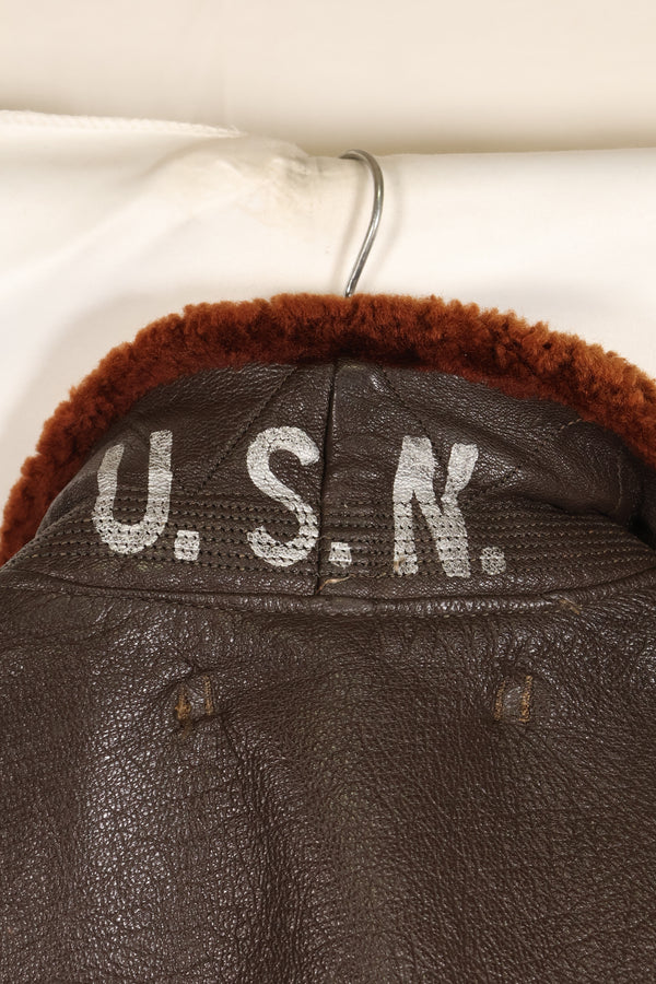 1950s Lot, Size 46, J-7823, U.S. Navy G-1 Flight Jacket, Early Production, Used