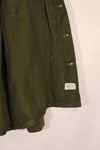 Real 1970 OG-107 utility shirt with Army Airborne insignia, used.