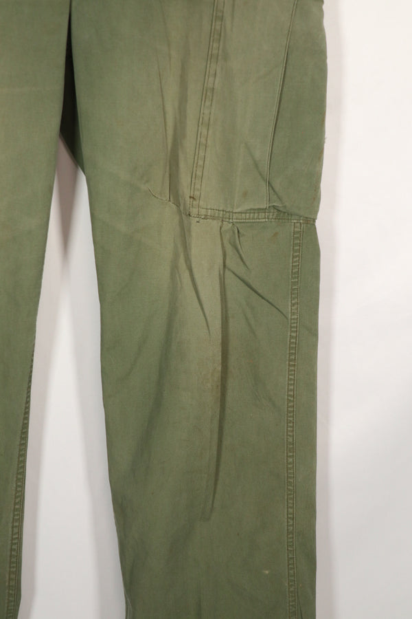 Real 1963 1st Model Jungle Fatigue Pants with leg ties, used.