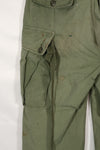 Real 1963 1st Model Jungle Fatigue Pants with leg ties, used.