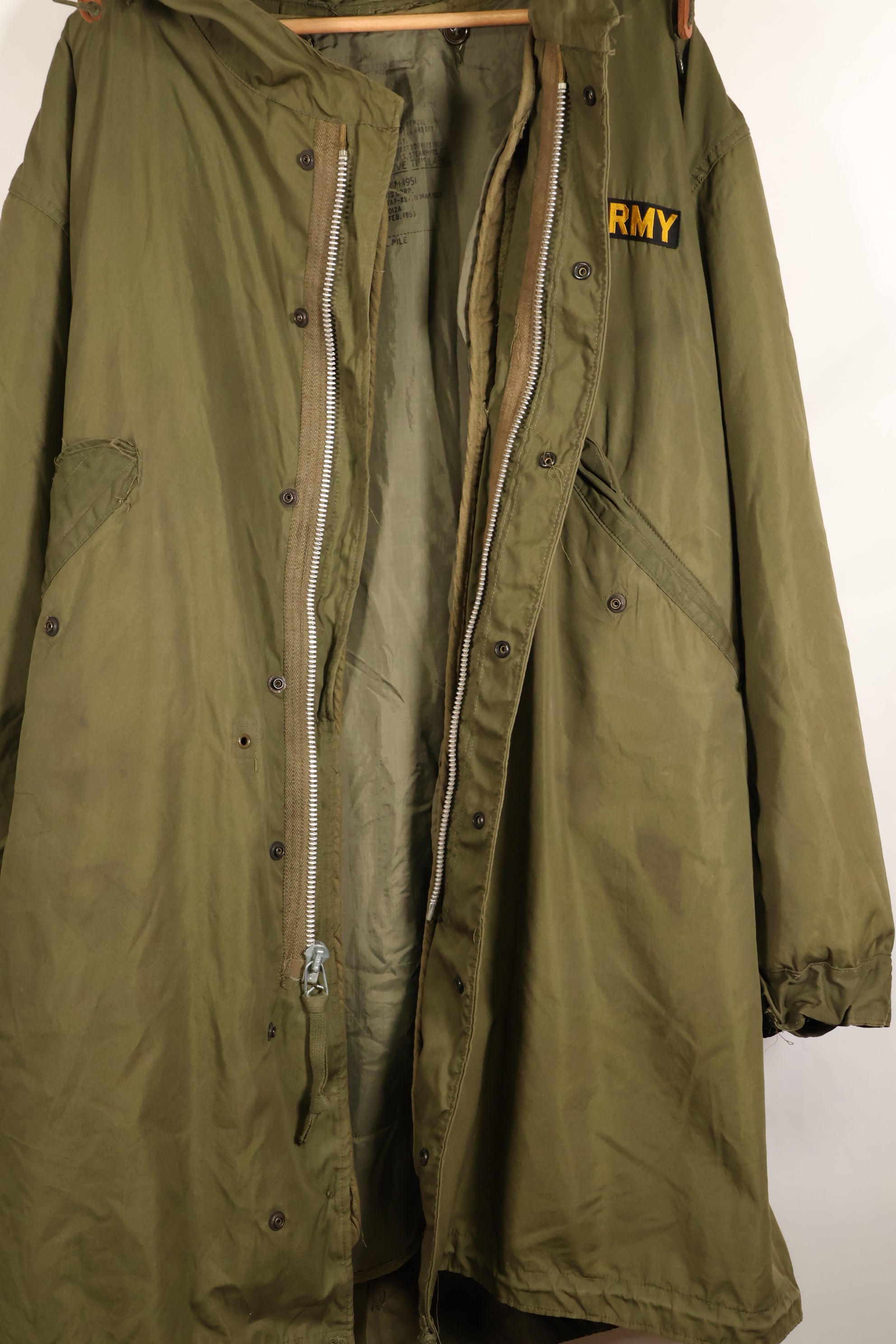1953 Contract, U.S. Army, M51 Field Parka, Mods Parka, with Liner, Used