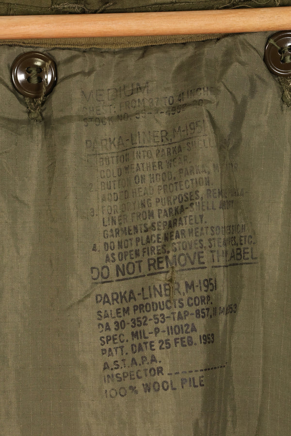 1953 Contract, U.S. Army, M51 Field Parka, Mods Parka, with Liner, Used