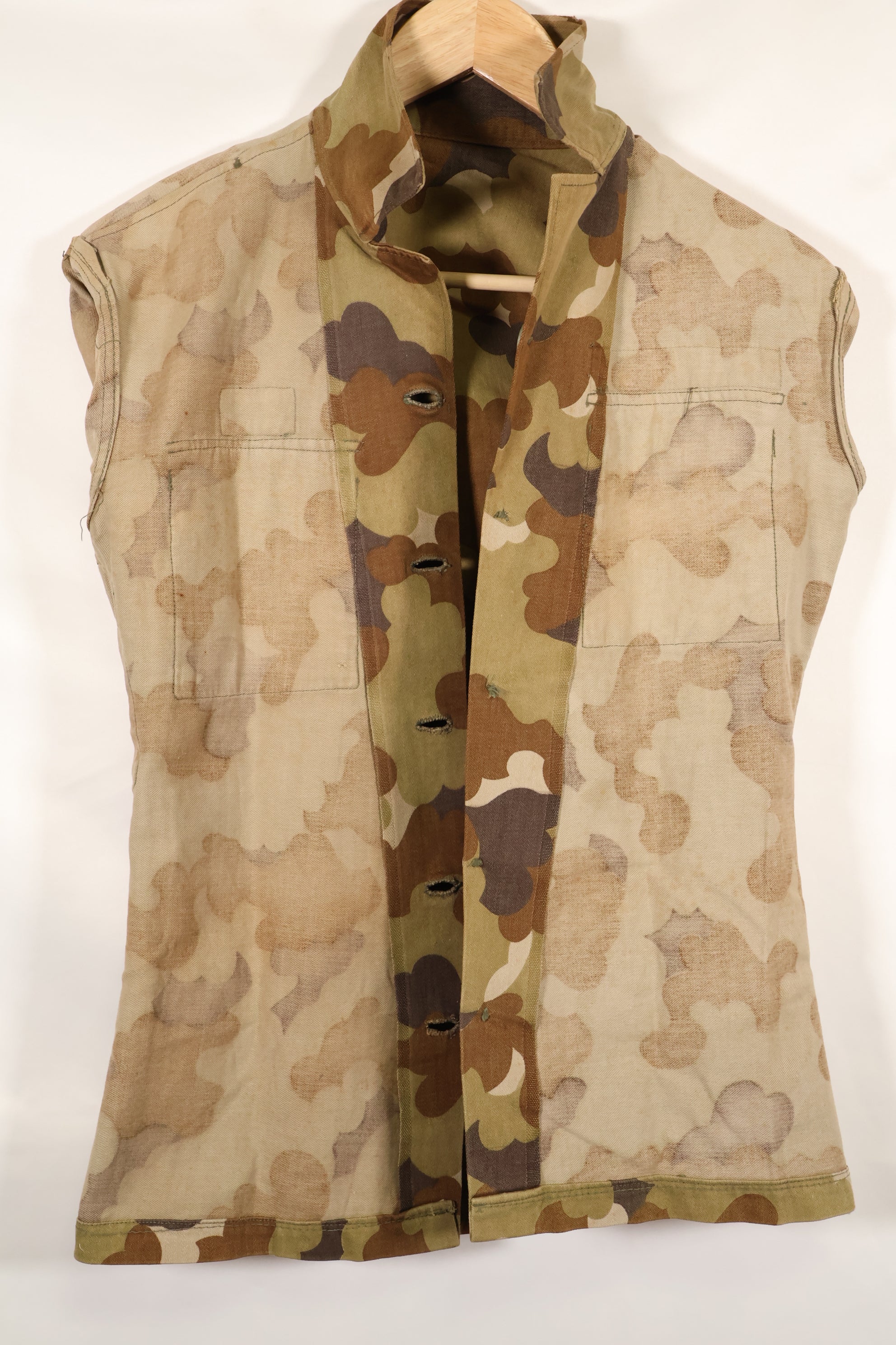 Real South Vietnam National Field Military Police Cloud Camouflage Top and Bottom Set, unused.