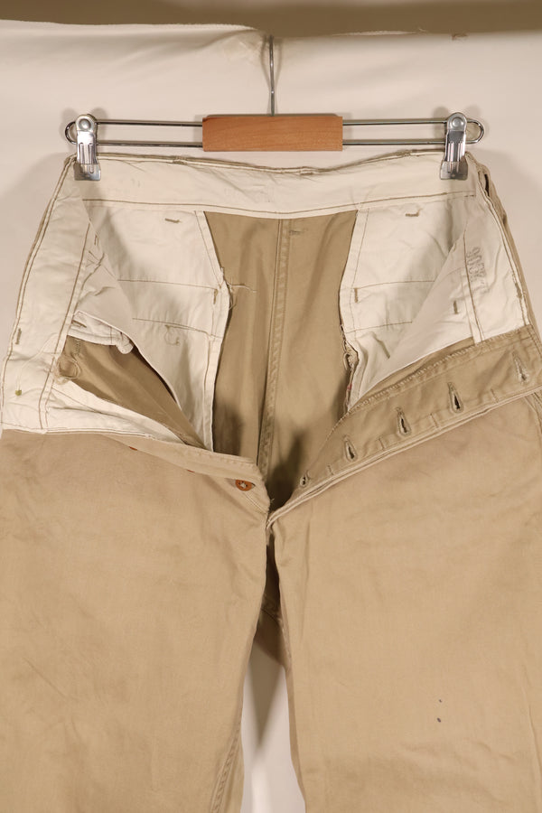 1940s, WWII, U.S. Army, Chino Pants, Service Uniform Pants, Used