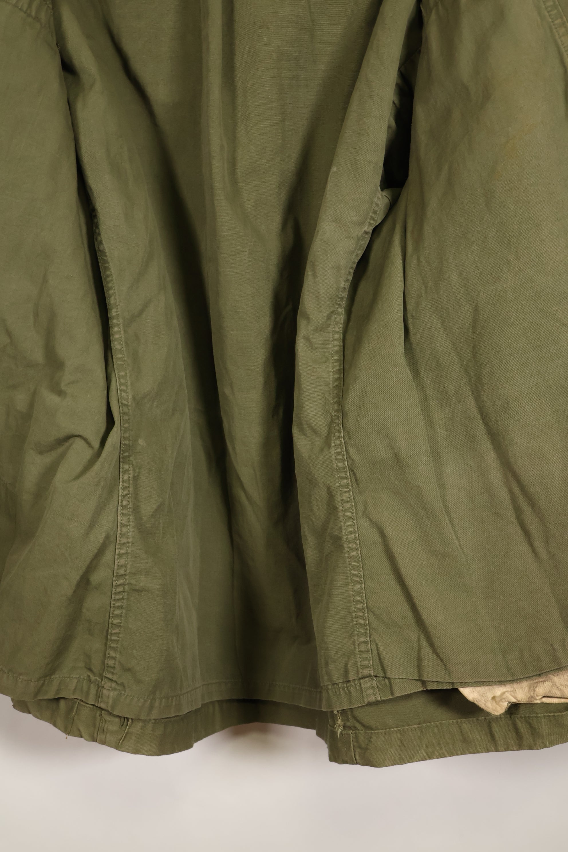 Circa 1965–66  S-S  M65 Field Jacket  1st Model  No liner  Some stains  Used