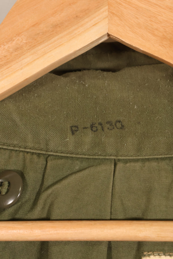 Circa 1965–66  S-S  M65 Field Jacket  1st Model  No liner  Some stains  Used