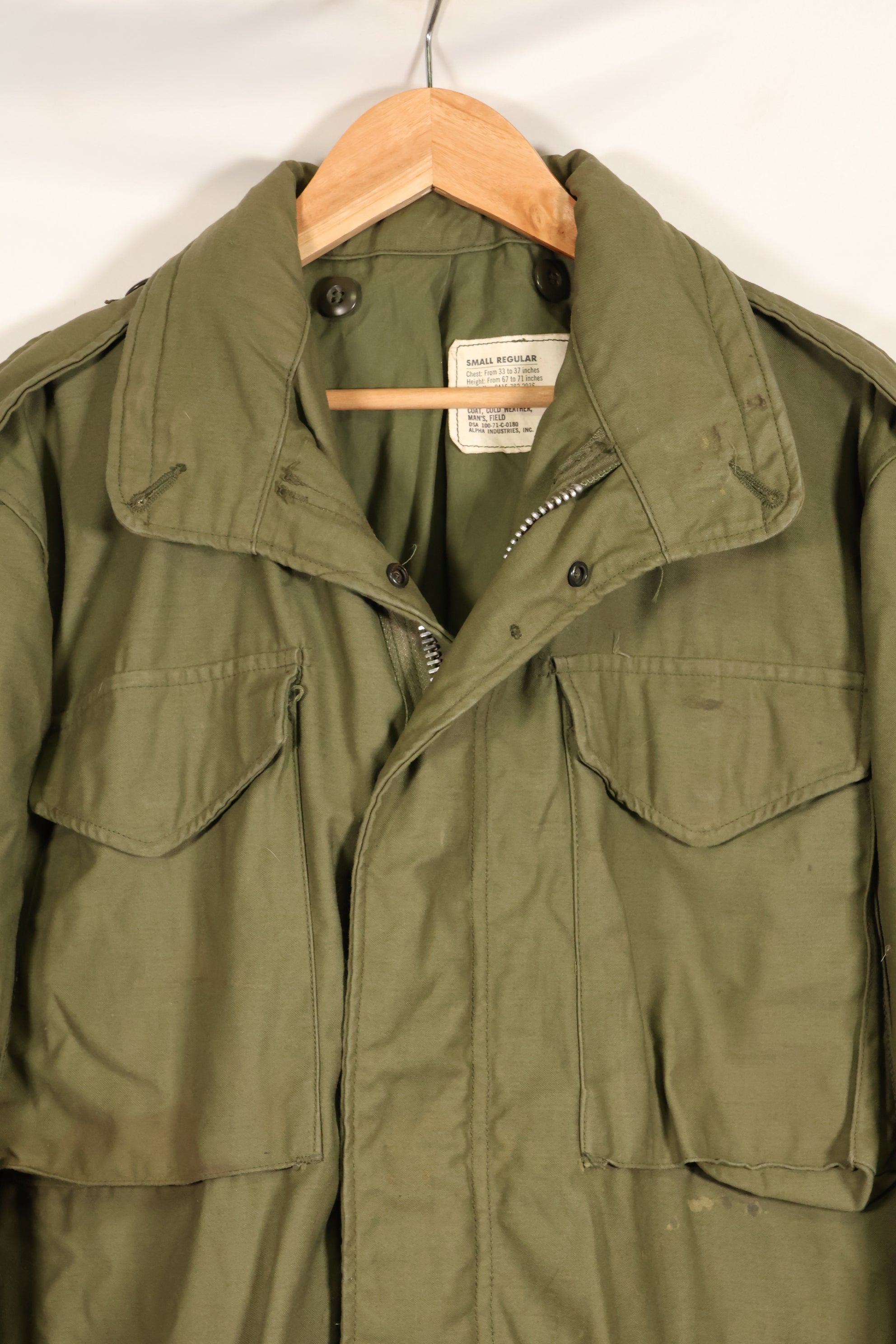 1971 Contract S-R 2nd Model M65 Field Jacket - Good Condition - Used